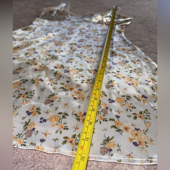 Princess Polly Women’s 4 White Floral Berlin Satin Mini Dress - Picture 9 of 10